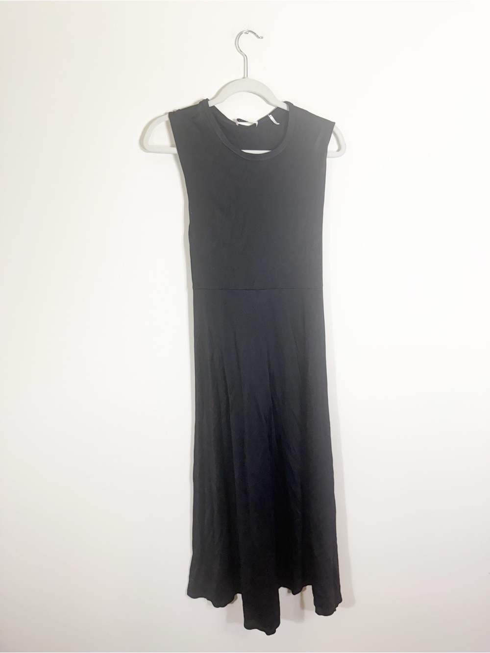 NWT Sandro Trudy Ruched Tie Midi Dress Black Size 8 - Picture 5 of 9